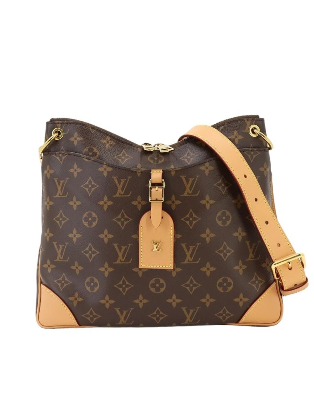 Louis Vuitton Monogram Odeon NM MM Shoulder Bag Brown